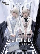 画像8: 【送料無料】QP22 ハートビジュー付きリボン×フリルクリアカバー付きバッグ《予約受付》 (8)