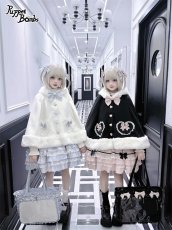 画像13: 【送料無料】QP22 ハートビジュー付きリボン×フリルクリアカバー付きバッグ《予約受付》 (13)