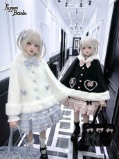 画像11: 【送料無料】QP22 ハートビジュー付きリボン×フリルクリアカバー付きバッグ《予約受付》 (11)