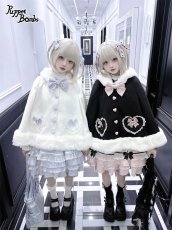 画像12: 【送料無料】QP22 ハートビジュー付きリボン×フリルクリアカバー付きバッグ《予約受付》 (12)