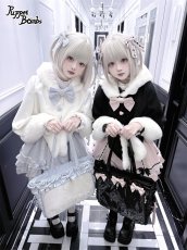 画像9: 【送料無料】QP22 ハートビジュー付きリボン×フリルクリアカバー付きバッグ《予約受付》 (9)