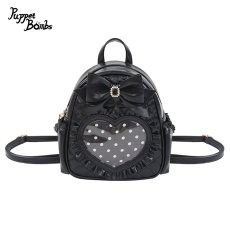 画像1: 【送料無料】QP23ハートクリアポケットキルティングリュック《予約受付》 (1)