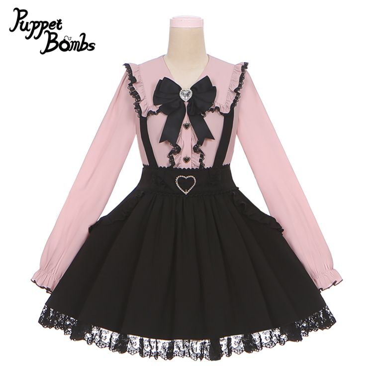 画像4: 【Q2】ハートバックルサス付きフリルスカート (4)